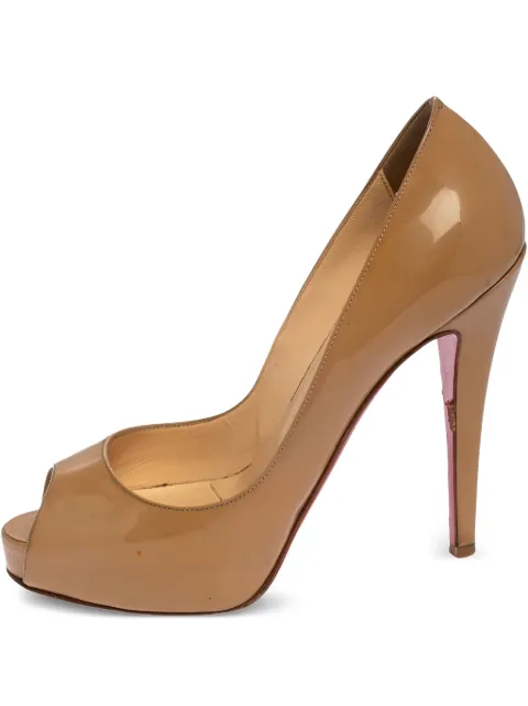 Christian Louboutin Pre-Owned patent-finish pumps Neutrals 470629