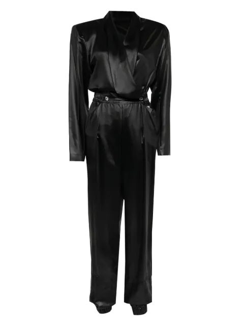 Philosophy Di Lorenzo Serafini pre-owned wrap-front jumpsuit Black 433991