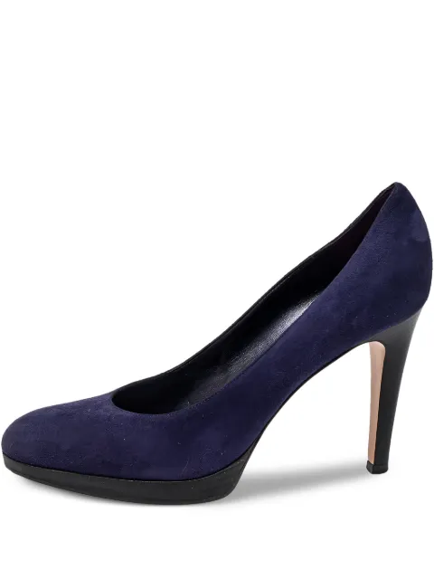 Gianvito Rossi pre-owned 100mm suede pumps Blue 452054