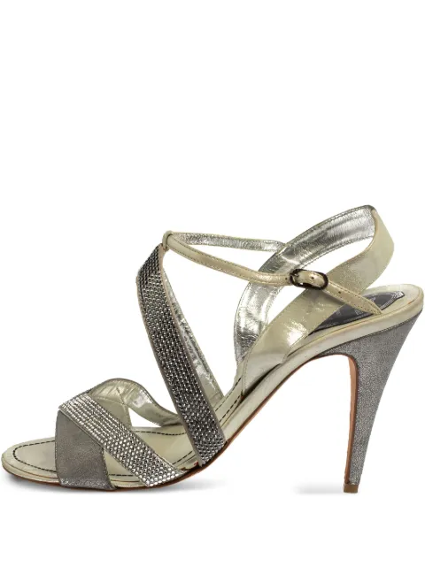 René Caovilla pre-owned 105mm crystal-emebllished sandals Silver 413884
