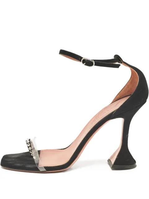 Amina Muaddi pre-owned 100mm Vita embellished sandals Black 1087638