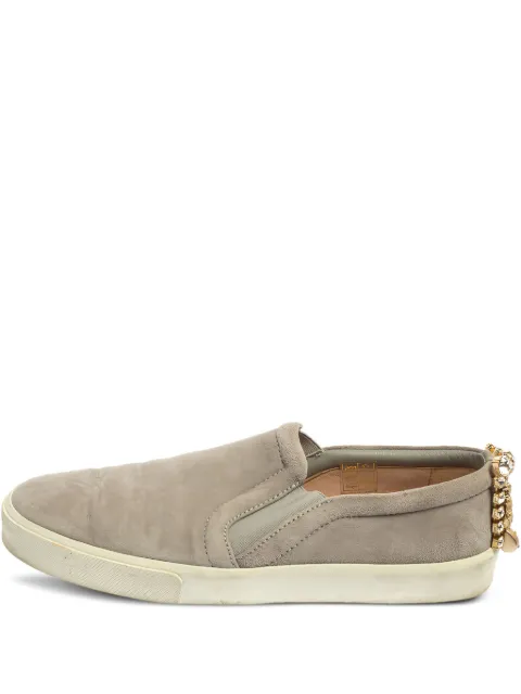 Stuart Weitzman pre-owned Harlow suede slip-on sneakers Grey 428966