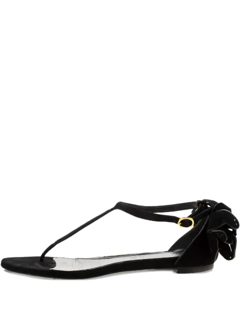 Alexander McQueen Pre-Owned butterfly-detail leather sandals Black 210757