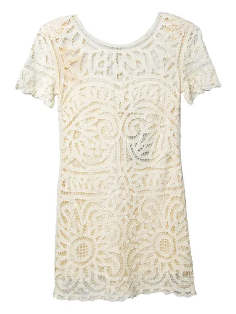 Sea short-sleeve lace dress Neutrals 212527