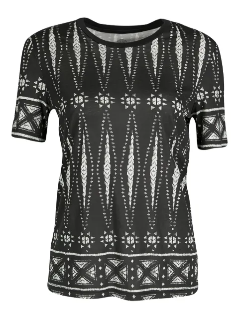 Tory Burch geometric-print cotton T-shirt Black 138549