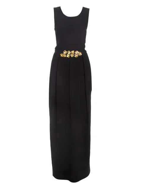 Tory Burch 2024 beaded-waist maxi dress Black 251208