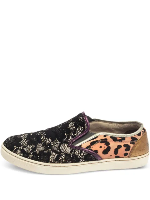 Dolce & Gabbana Pre-Owned mix-print sneakers Black 376044