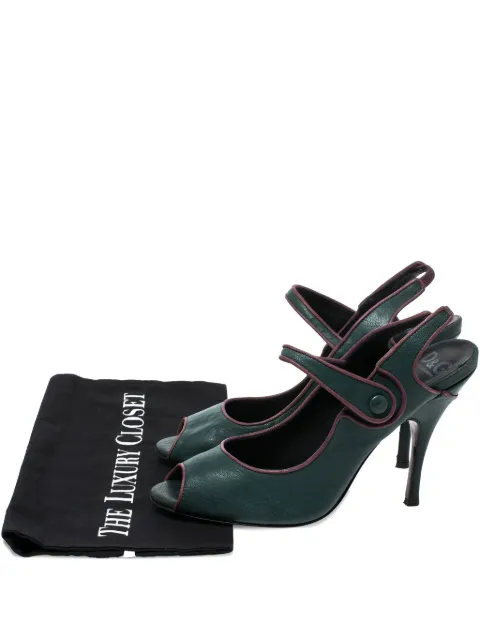 Dolce & Gabbana Pre-Owned 115mm leather Mary Jane pumps Green 275097