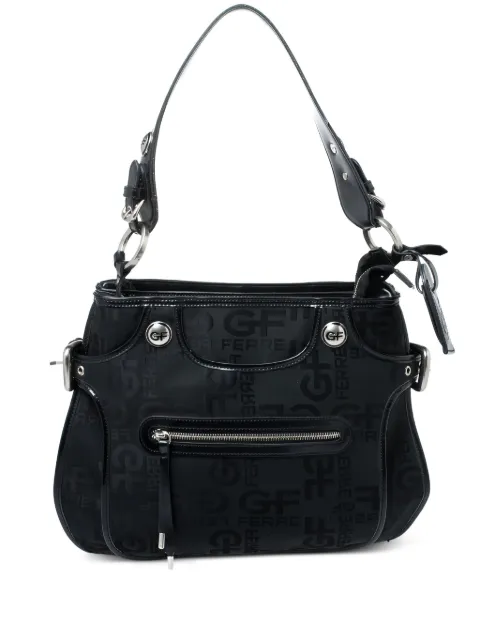Gianfranco Ferré Pre-Owned pre-owned logo-jacquard handbag Black 259531