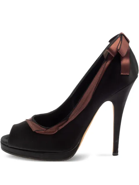 Dolce & Gabbana Pre-Owned satin heeled pumps Black 403216
