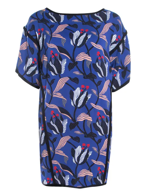 Escada Pre-Owned floral-print top Blue 201052