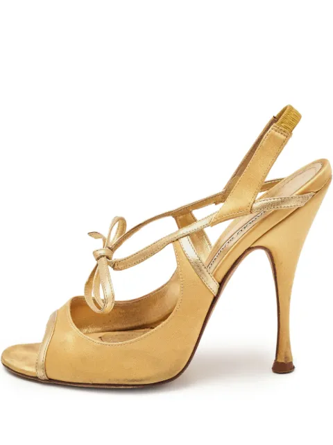 Manolo Blahnik pre-owned 115mm strappy sandals Gold 1081622