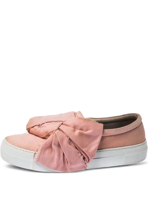 Joshua Sanders bow canvas sneakers Pink 229795