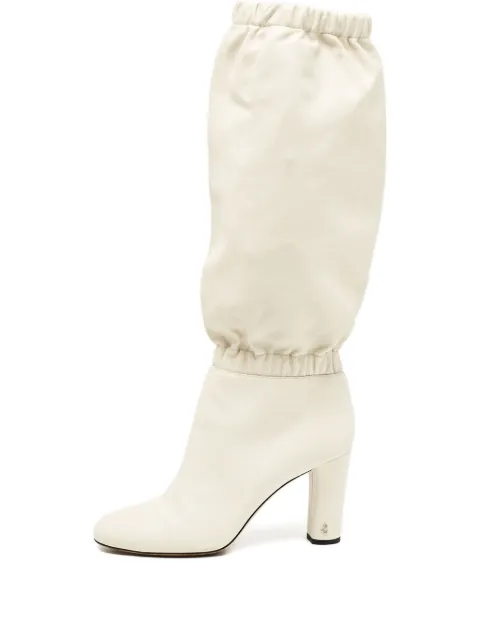 Jimmy Choo Pre-Owned slouch leather boots White 1097962