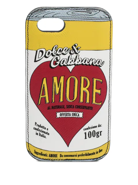 Dolce & Gabbana Pre-Owned Amore-print Iphone case White 282076