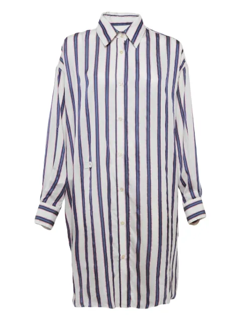 Isabel Marant Vintage Pre-owned striped shirt dress White 1097125