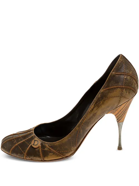 Christian Dior Pre-Owned 110mm leather heeled pumps Brown 241528