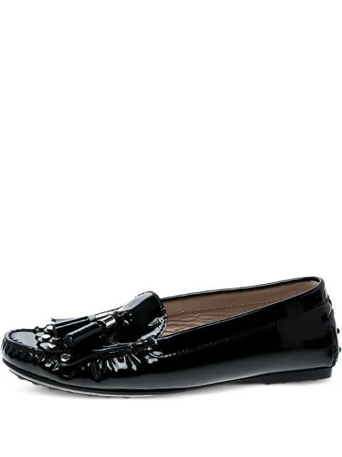 Tod's Vintage tassel loafer shoes Black 142643