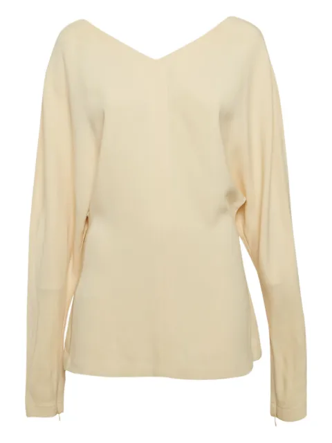 Stella McCartney Pre-Owned V-neck long-sleeved top Neutrals 1073305