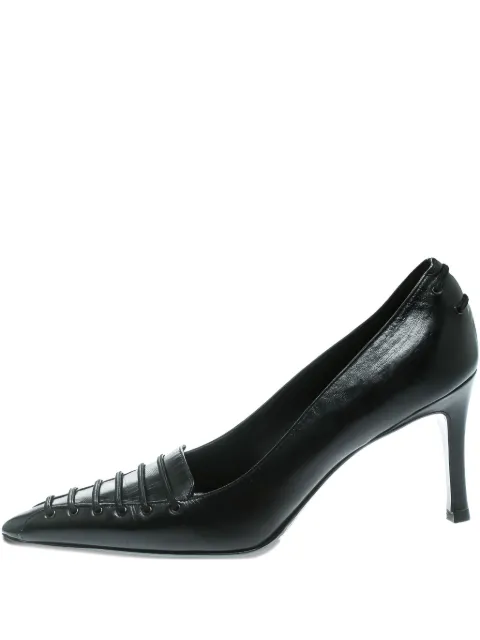 Gucci Pre-Owned 80mm pointed-toe leather pumps Black 178178