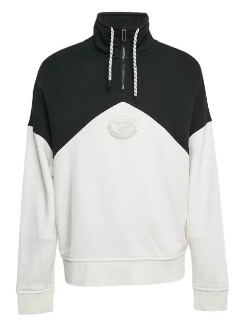 Emporio Armani Pre-Owned logo-patch sweatshirt White 1084252