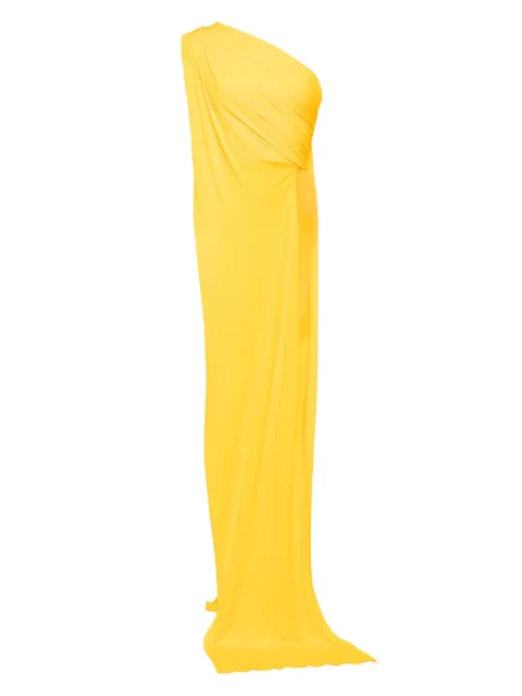 Herve L. Leroux one shoulder multiway draped top Yellow 122186TOP