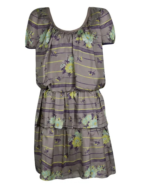 Philosophy Di Alberta Ferretti Vintage floral-print tiered dress Grey 135734