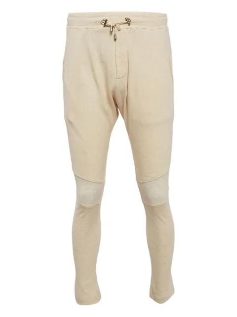 Balmain Pre-Owned paneled drawstring trousers Neutrals 1091653