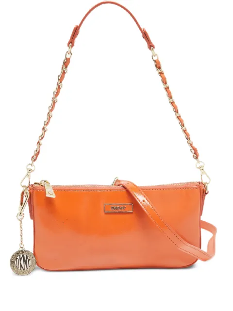 DKNY Vintage pre-owned patent-leather shoulder bag Orange 1054722