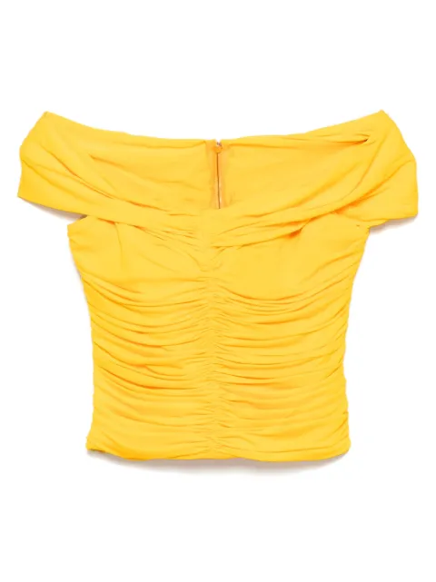 Herve L. Leroux ruched multiway top Yellow HLLTOP7