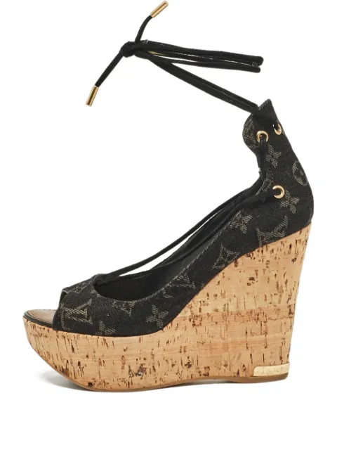 Louis Vuitton Pre-Owned 150mm Monogram sandals Black 1070938