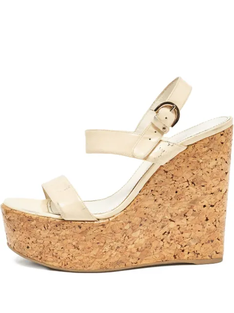 Sergio Rossi Vintage 130mm leather sandals Neutrals 1060500