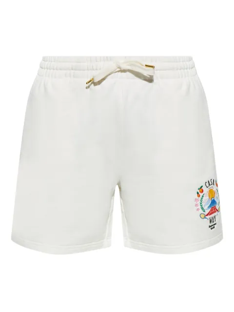 Casablanca embroidered-logo shorts White MPF25JTR00304