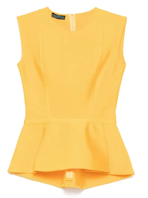 Herve L. Leroux bandage peplum top Yellow 220146