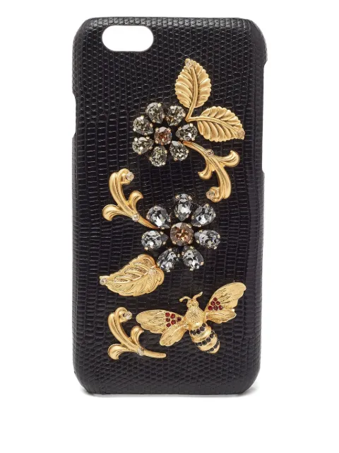 Dolce & Gabbana Pre-Owned 2024 floral-embellished iPhone 7 case Black 1081208
