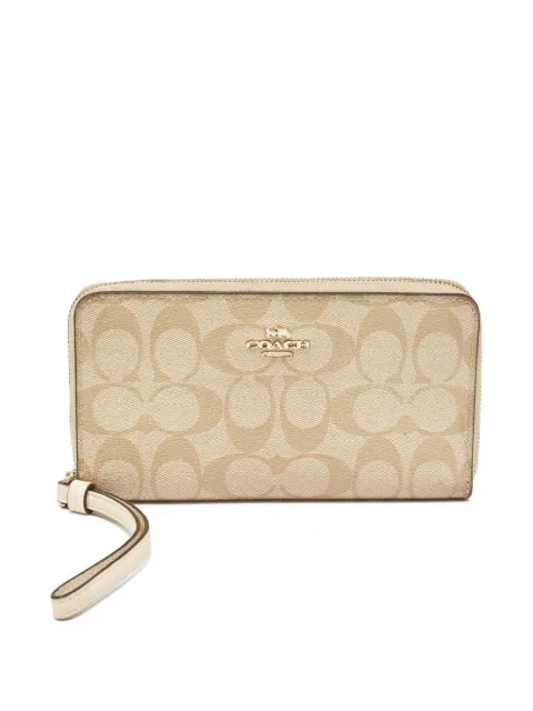Coach Vintage pre-owned monogram zip-around wallet Neutrals 1068374