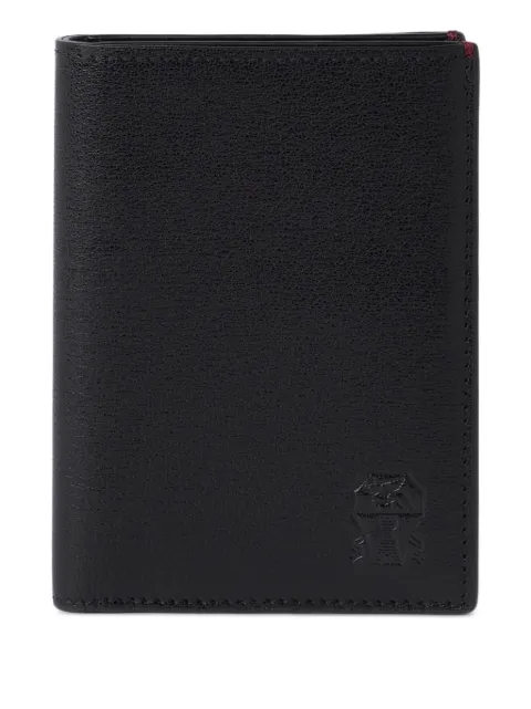 Brunello Cucinelli logo-embossed leather wallet Black MWRLBU436C101