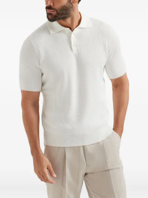 Brunello Cucinelli button-placket polo shirt White M29400005CO312