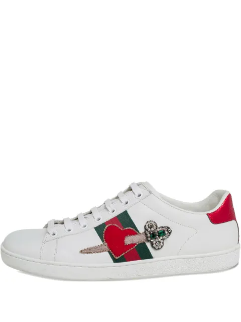 Gucci Pre-Owned Ace embroidered sneakers White 422925