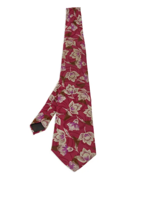 Lanvin Pre-Owned floral-print tie Red 493802