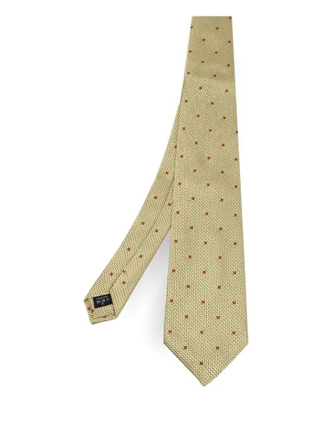 Dunhill pre-owned textured silk tie Gold 604366