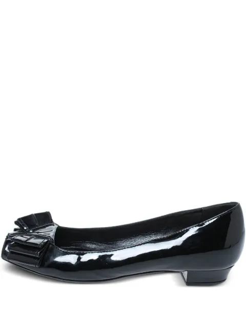Saint Laurent Pre-Owned peep-toe ballet flats Black 325866