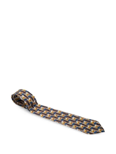 Dunhill patterned silk tie Blue 210147