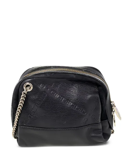 Carolina Herrera Vintage pre-owned logo-embossed leather crossbody bag Black 470875