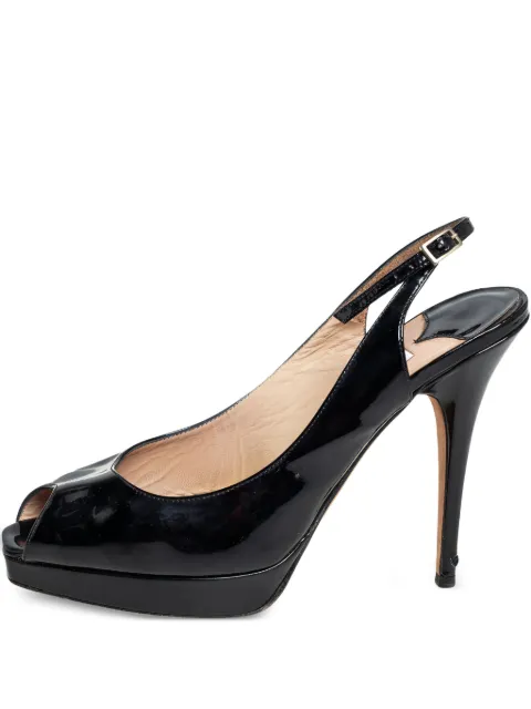 Jimmy Choo Pre-Owned 120mm leather sandals Black 468901
