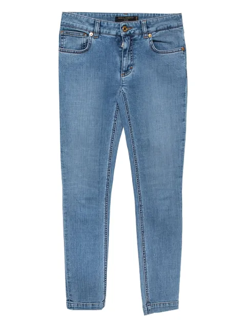Dolce & Gabbana Pre-Owned logo-patch jeans Blue 364857