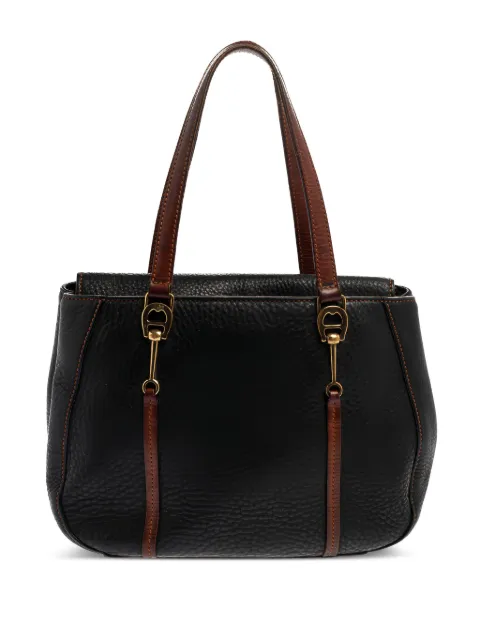 Aigner Vintage textured leather shoulder bag Black 367934