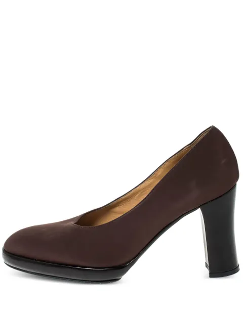 Casadei Vintage pre-owned suede platform pumps Brown 296447