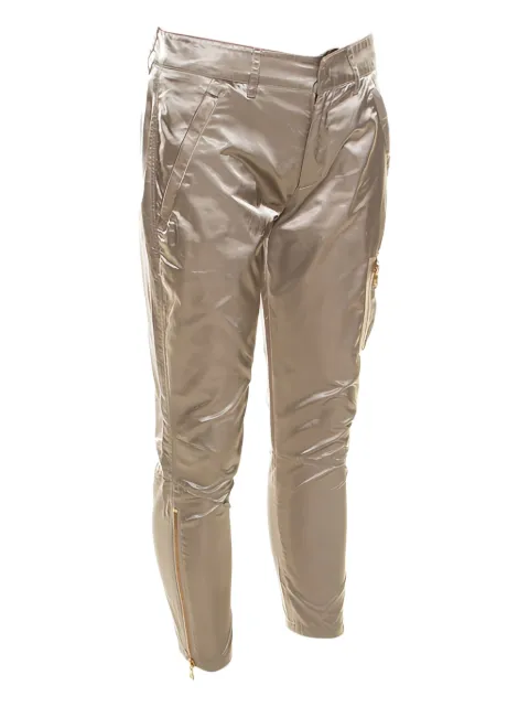Prada Pre-Owned metallic-finish trousers Neutrals 218423
