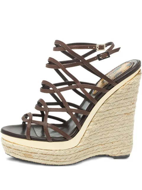 Roberto Cavalli Vintage 130mm strappy espadrilles Brown 336230